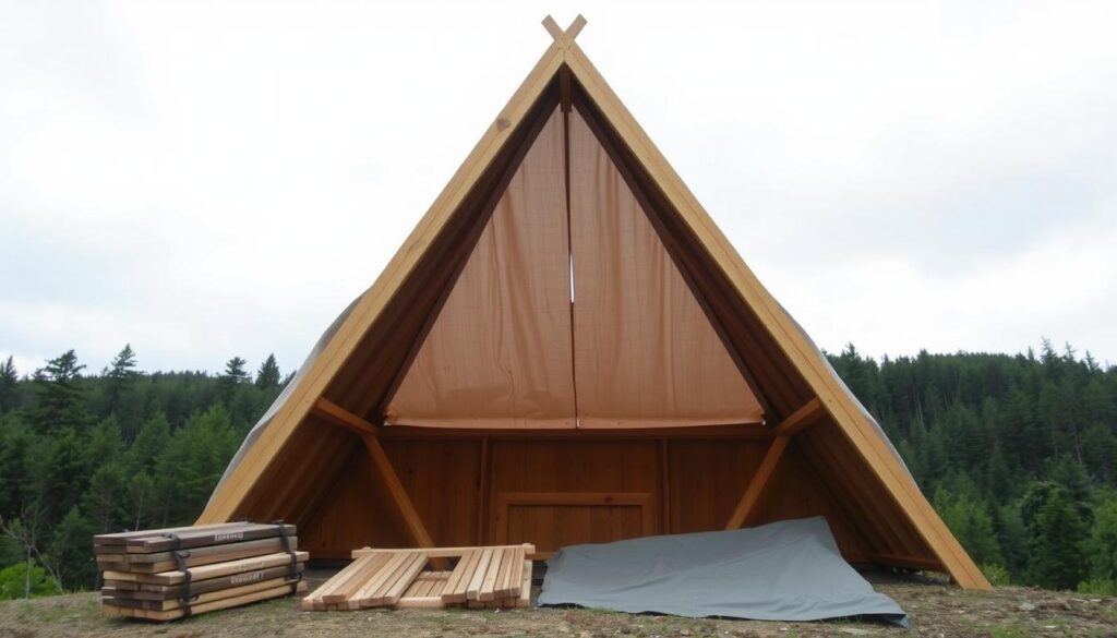 A-Frame Shelter Construction