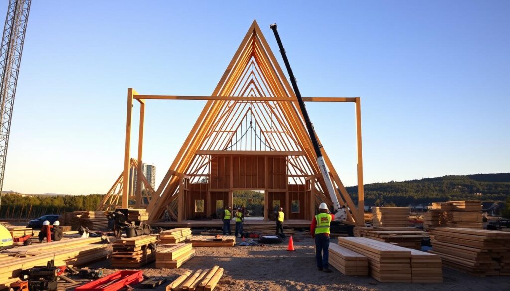 A-Frame Shelter Construction Site