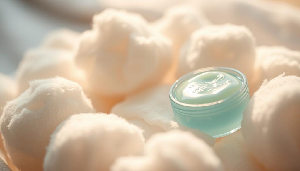 Cotton balls with petroleum jelly