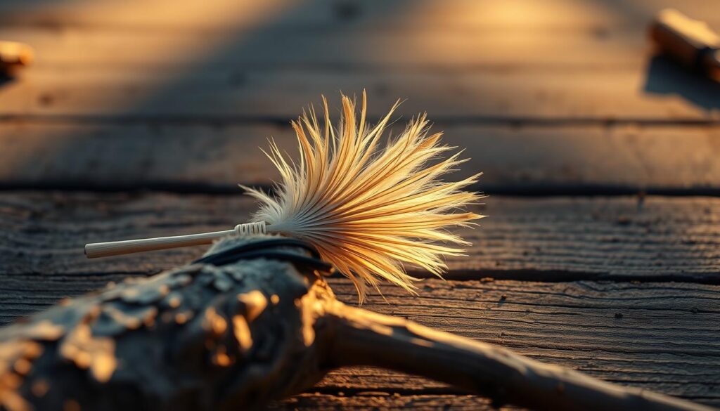 Feather stick