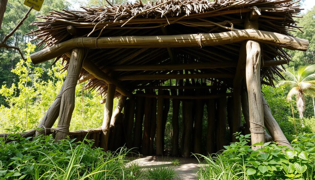 Lean-to Shelter construction