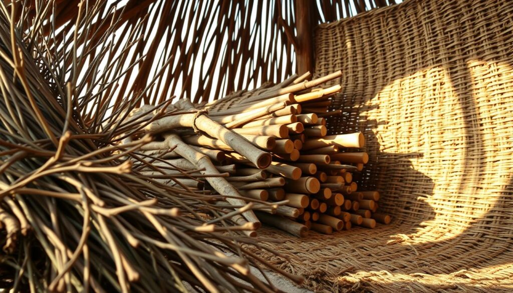 Wickiup Shelter Materials
