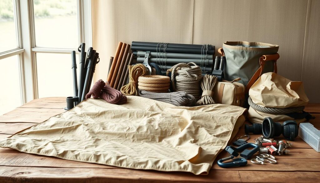 camping tarp shelter materials