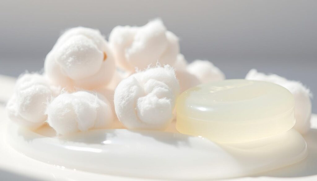 cotton balls with petroleum jelly for dry skin