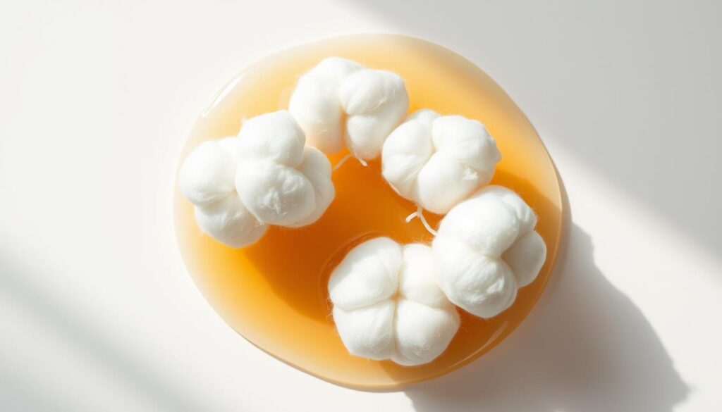 cotton balls with petroleum jelly for skincare
