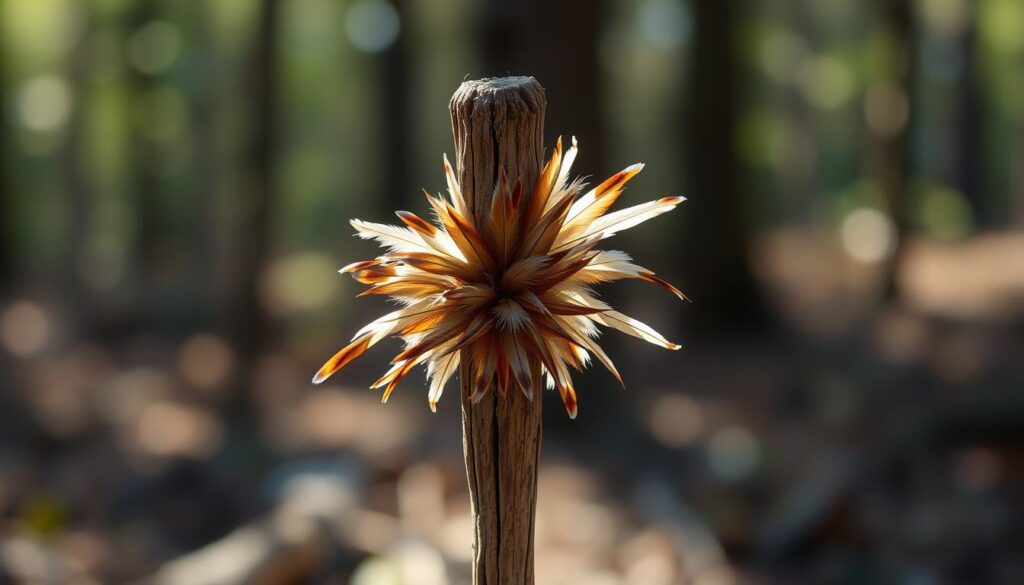 feather stick for wilderness survival technique