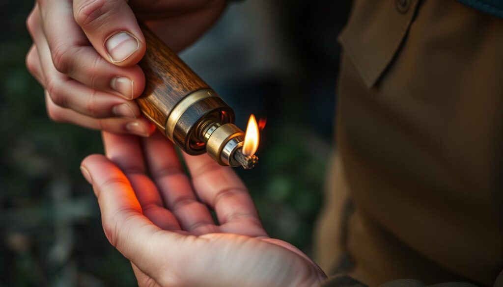 fire piston in use