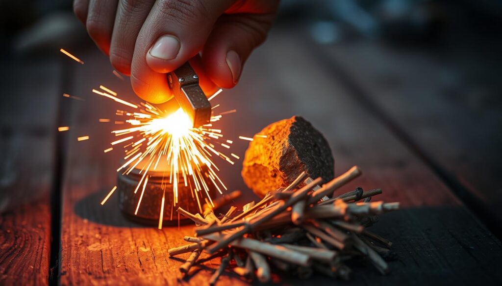 fire steel in use