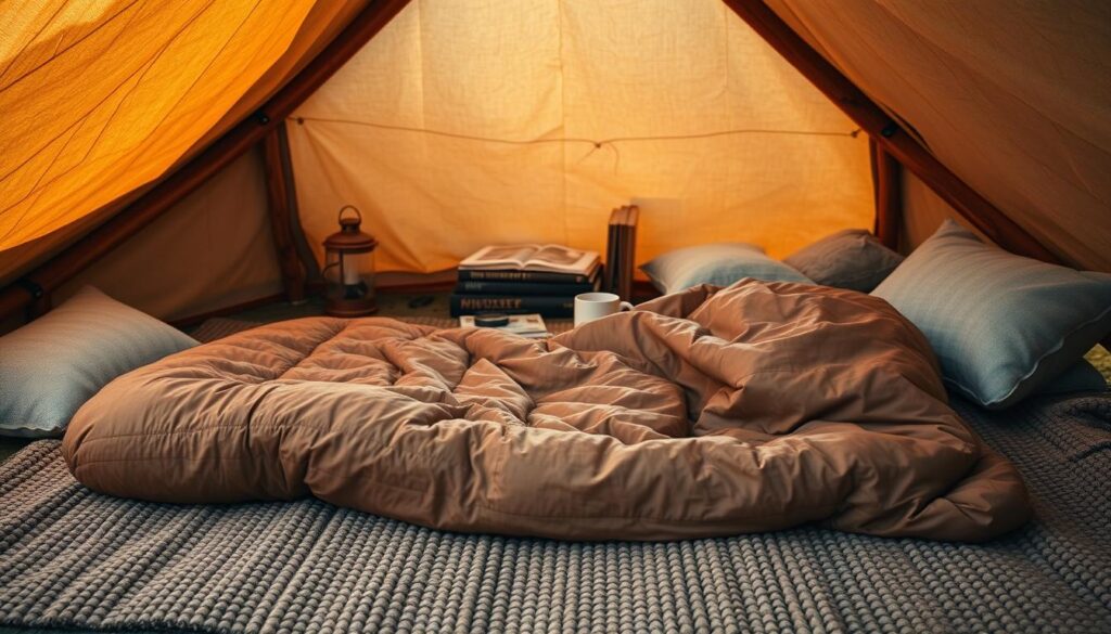 lean-to shelter bedding