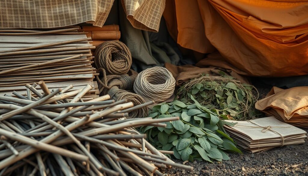 lean-to shelter materials