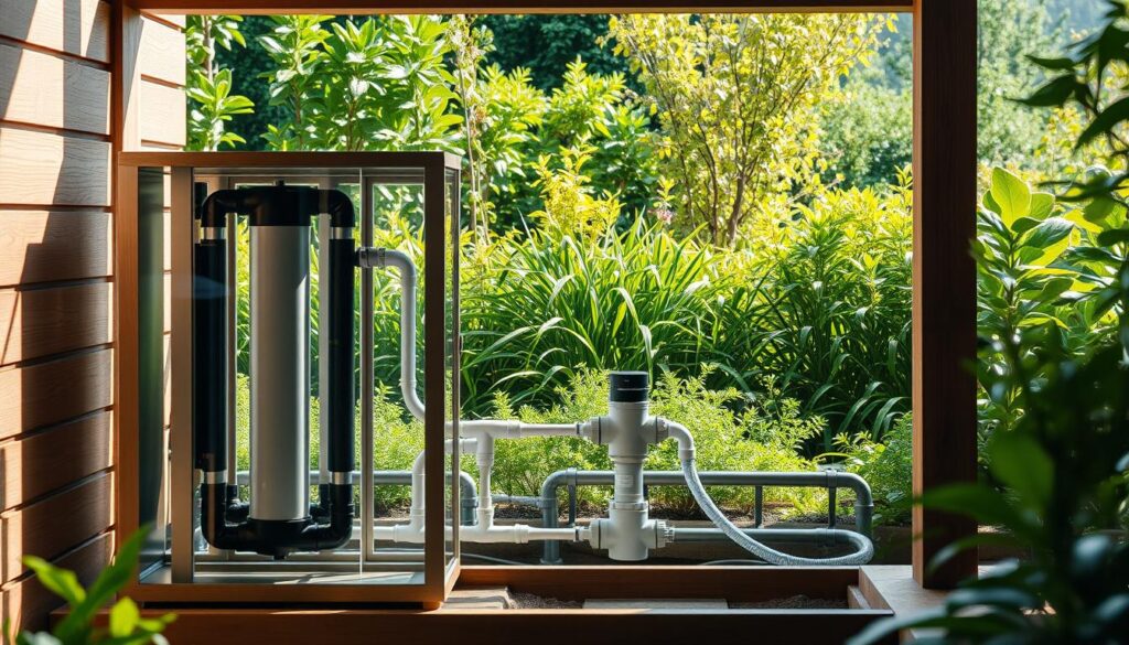 low-impact water filtration installation
