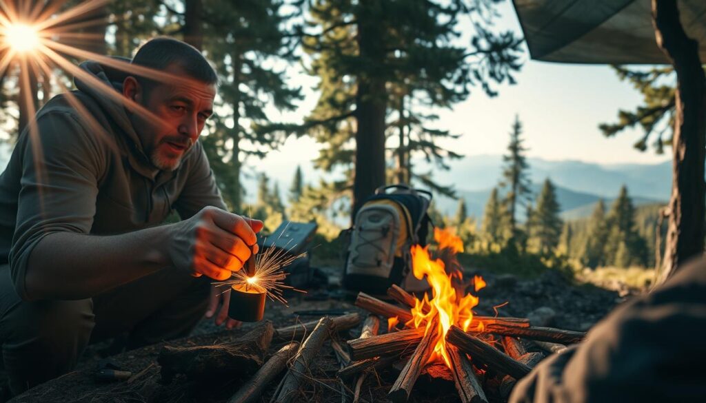 magnesium fire starter camping trip