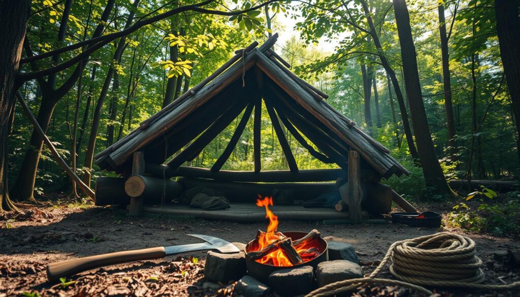 outdoor survival shelter