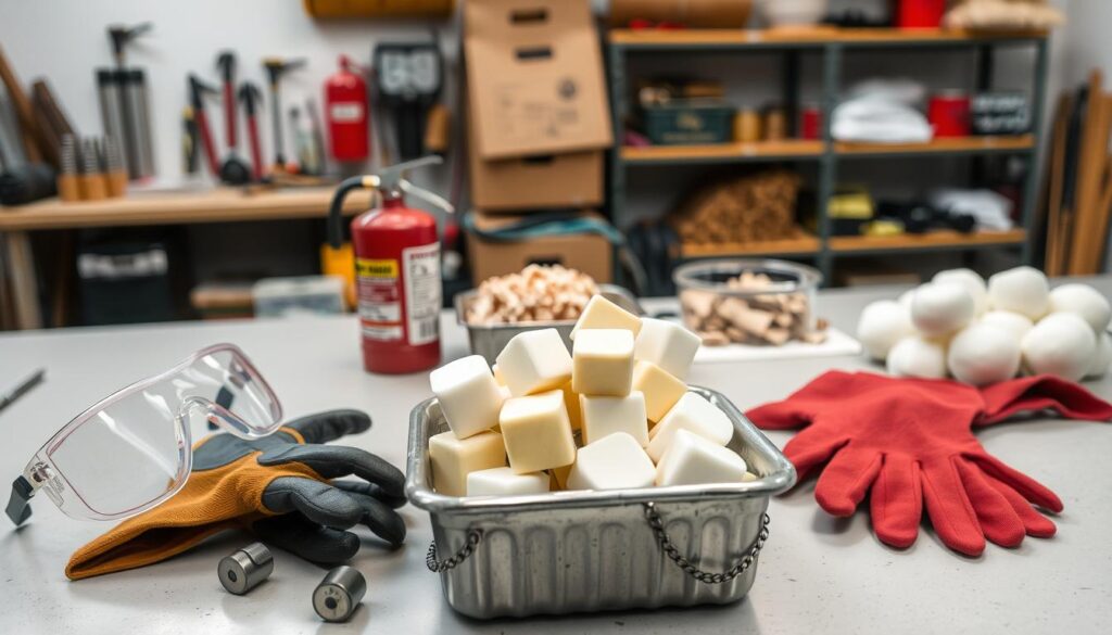 safety precautions making fire starter cubes