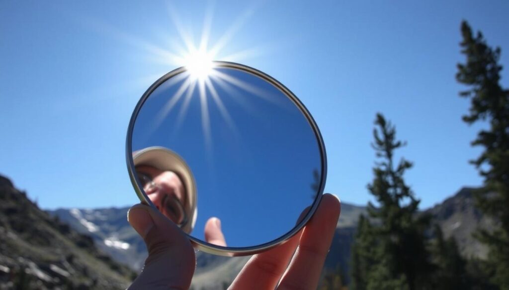 signaling mirror for wilderness safety