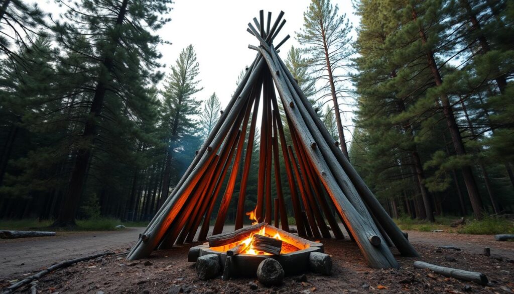 teepee fire structure