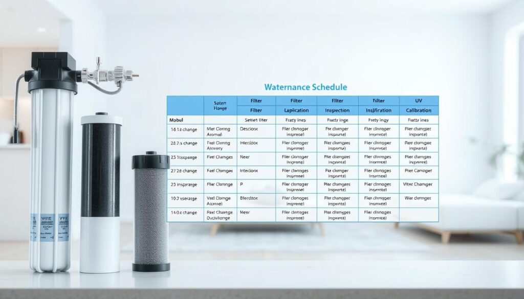 water purification system maintenance schedule